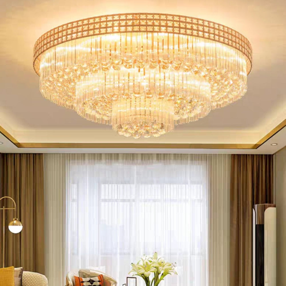 Extra Large Three Layers Round Luxury Flush | Valley Lamps