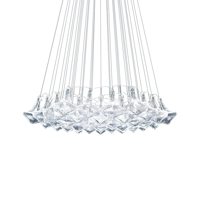 New Oversize Modern Minimalist Glass Art Chandelier for Living Room/Stairs/Foyer