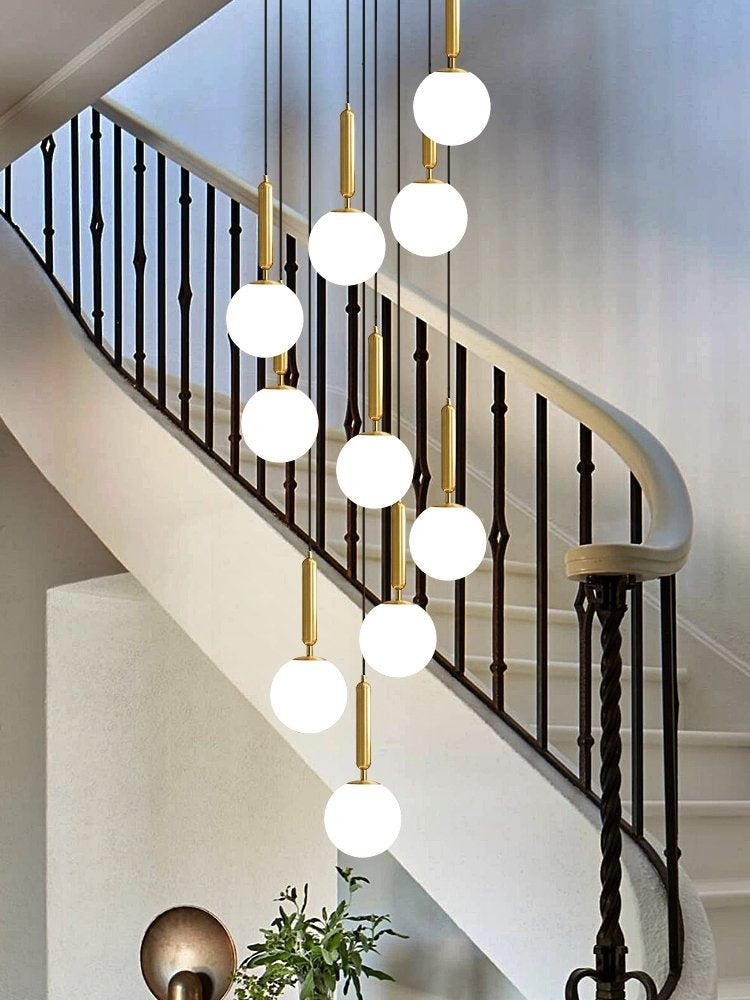 Extra Large Nordic Minimalist Long Pendant Light for Spiral Staircase/High-ceiling Room