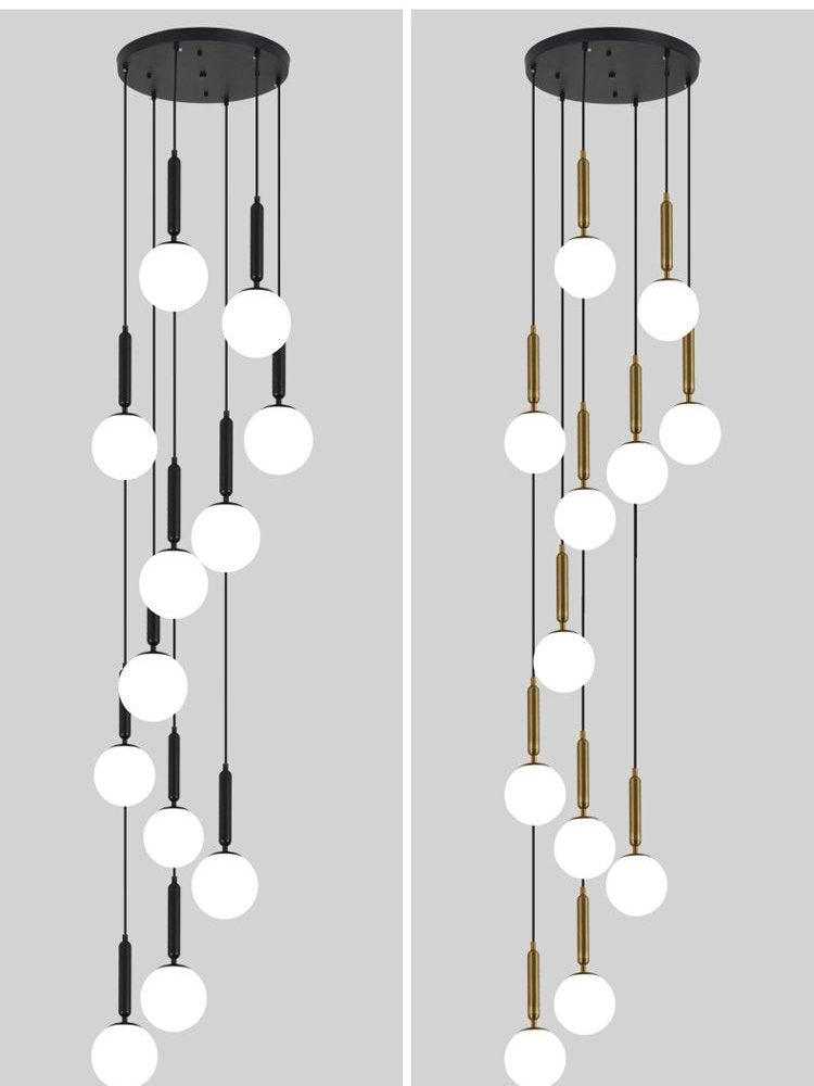 Extra Large Nordic Minimalist Long Pendant Light for Spiral Staircase/High-ceiling Room