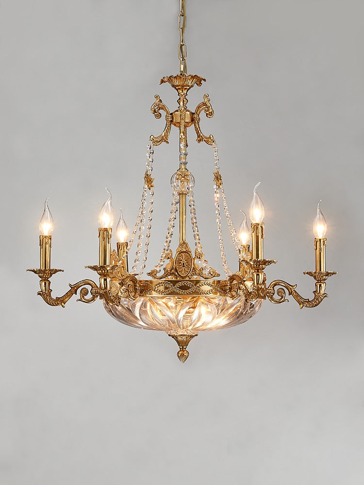 European Style Luxury Crystal Pendant Candle Chandelier for Living Room/Foyer/Entrys/Hallway