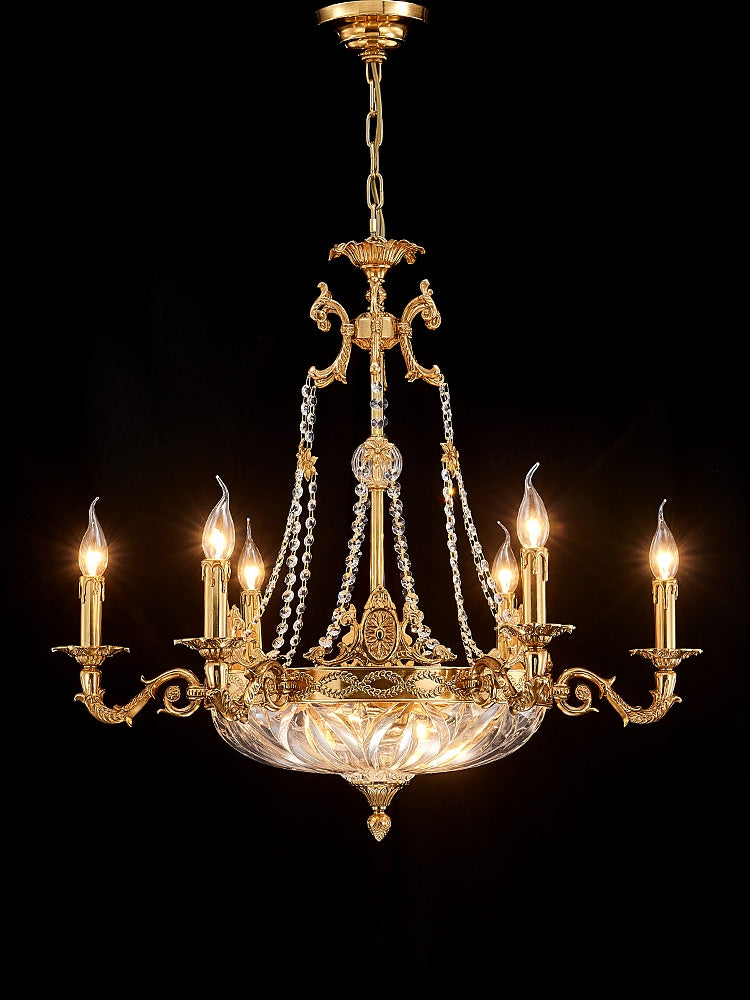 European Style Luxury Crystal Pendant Candle Chandelier for Living Room/Foyer/Entrys/Hallway