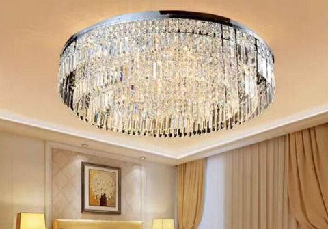 Extra Large Flush Mount Multi-tier Crystal Chandelier Modern Luxury Light Fixture For Living Room/Dining Room/Bedroom