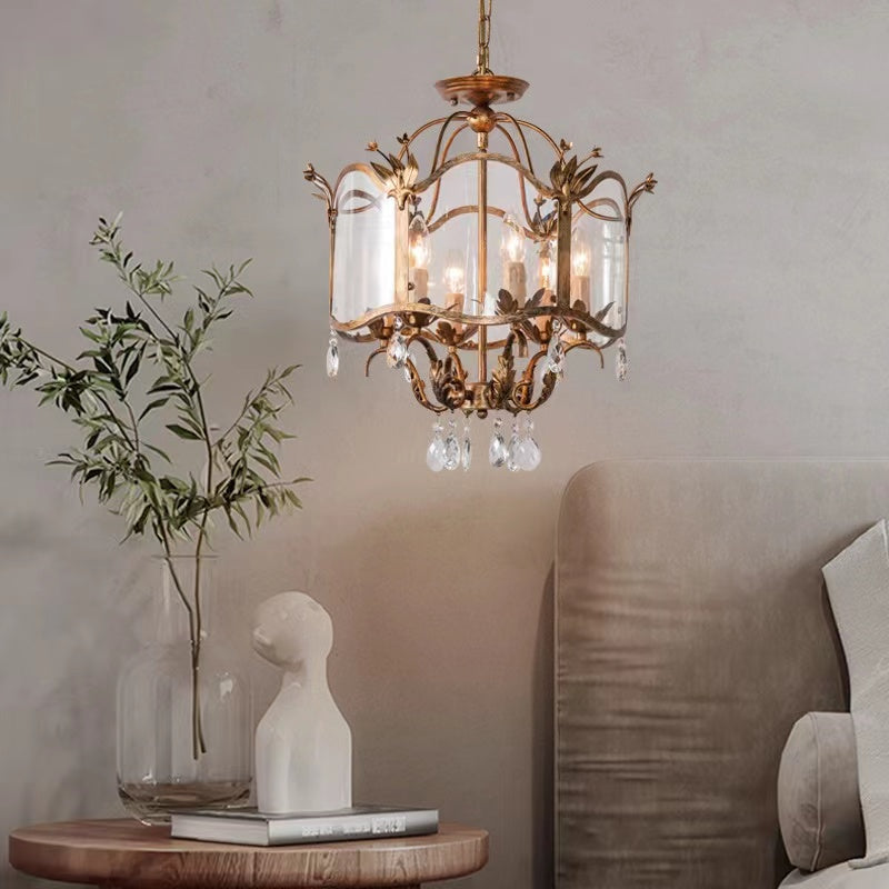 Currey & Co Zara Pendant - Small,chandelier,chandeliers,candle,crystal pendant,crystal,retro,iron,golg,luxury,living room,bedroom,entryance,foyer