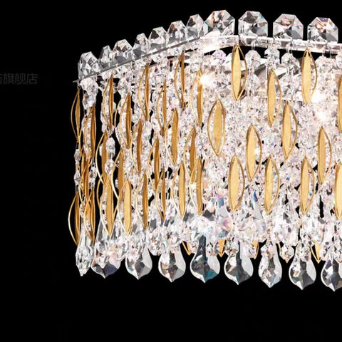 Extra Large Luxury Rectangle Crystal Pendant Chandelier for Living/Dining Room/Kitchen Island