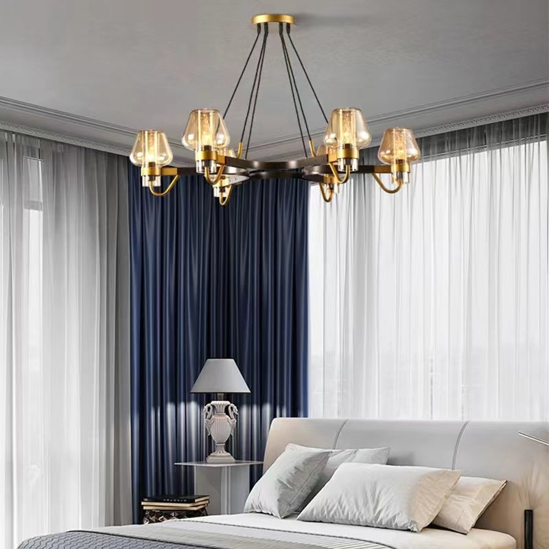 Brass,post-modern,industrial style, bulb, light luxury, 6 heads, glass, 8 heads,chandeliers, branch, pendants, ValleyLamps, living room. bedroom, dining room, light,