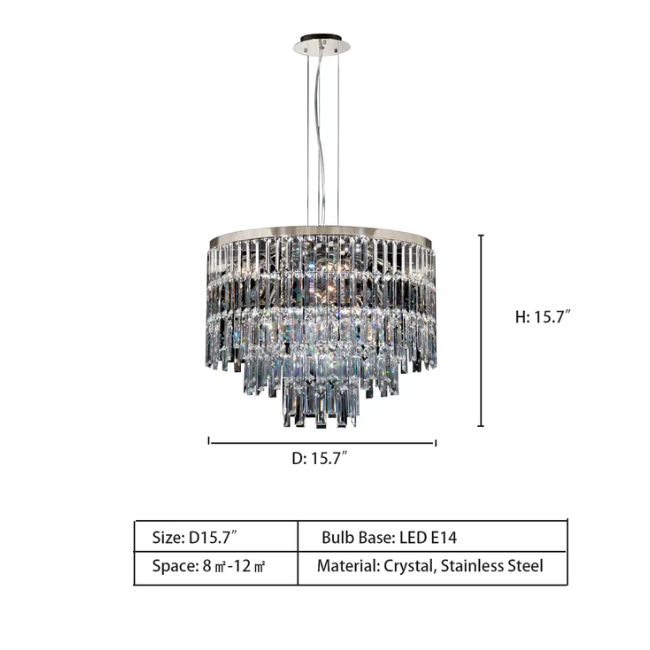 D15.7" SERIE 4282 – MODELL 4282 HL 50 – HÄNGELEUCHTE,CHANDELIERS,CHANDELIER,CRYSTAL,layers,tiers,layered,tierer,crystal rod,round,luxury,ceiling