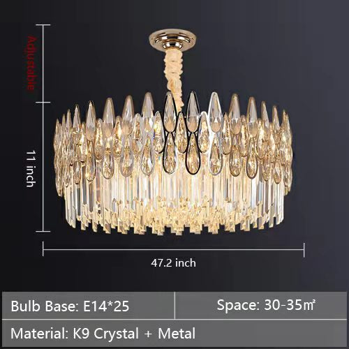 2024 New Arrival Crystal Chandelier Modern Living Room Ceiling Light