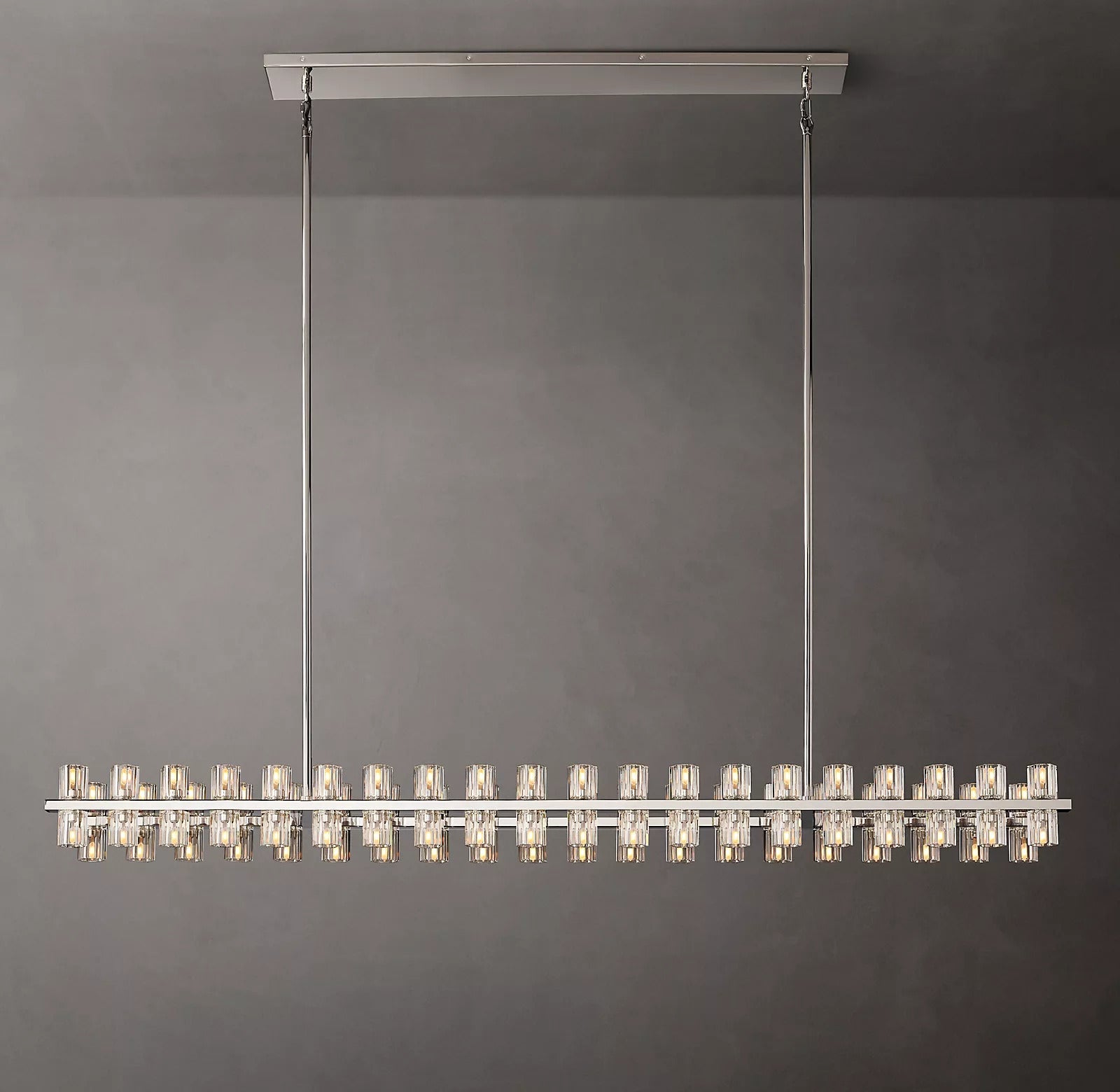 Arcachon Crystal Rectangular Chandelier 54" 72"