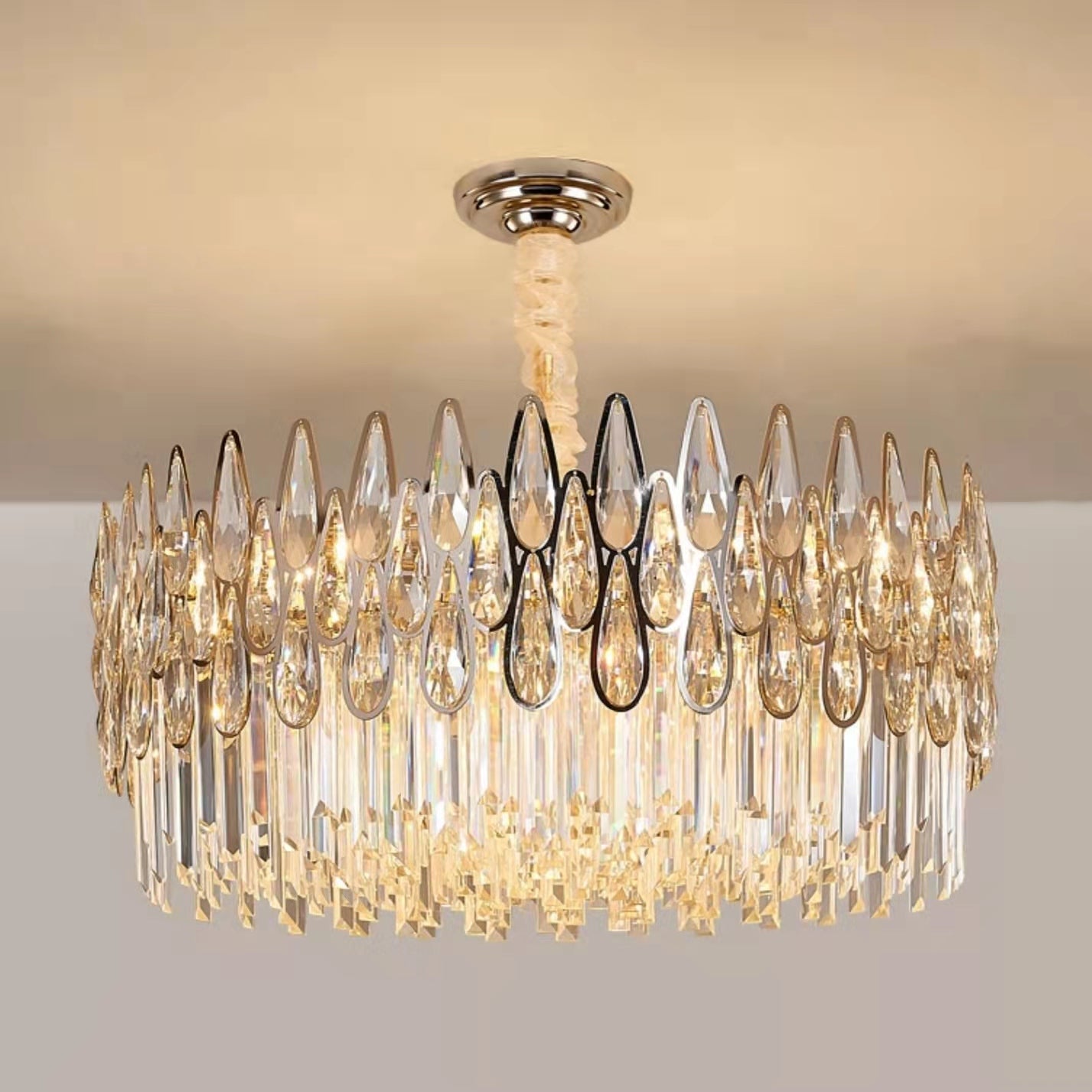 2024 New Arrival Crystal Chandelier Modern Living Room Ceiling Light