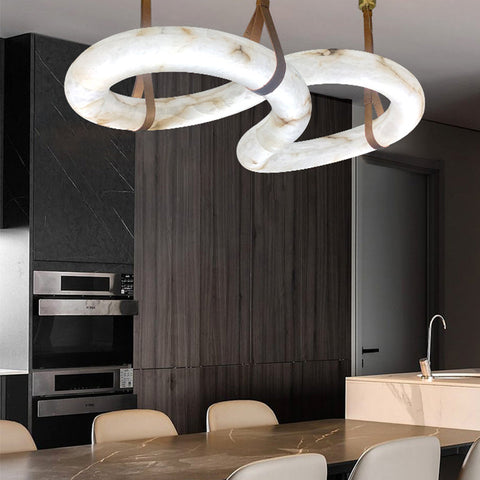 Beverly Designer Contemporary Alabaster Pendant Light for Living Room