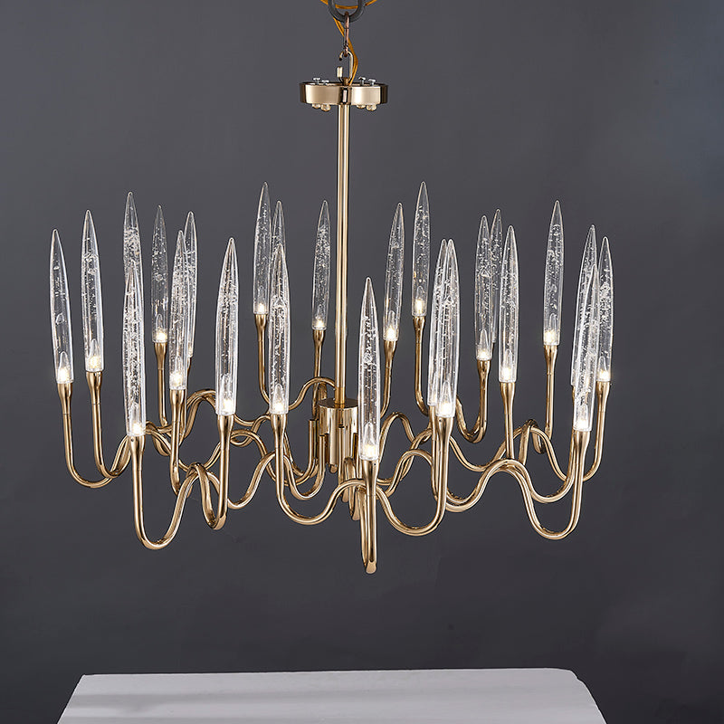 Modern Luxury Brass Glass  chandelier