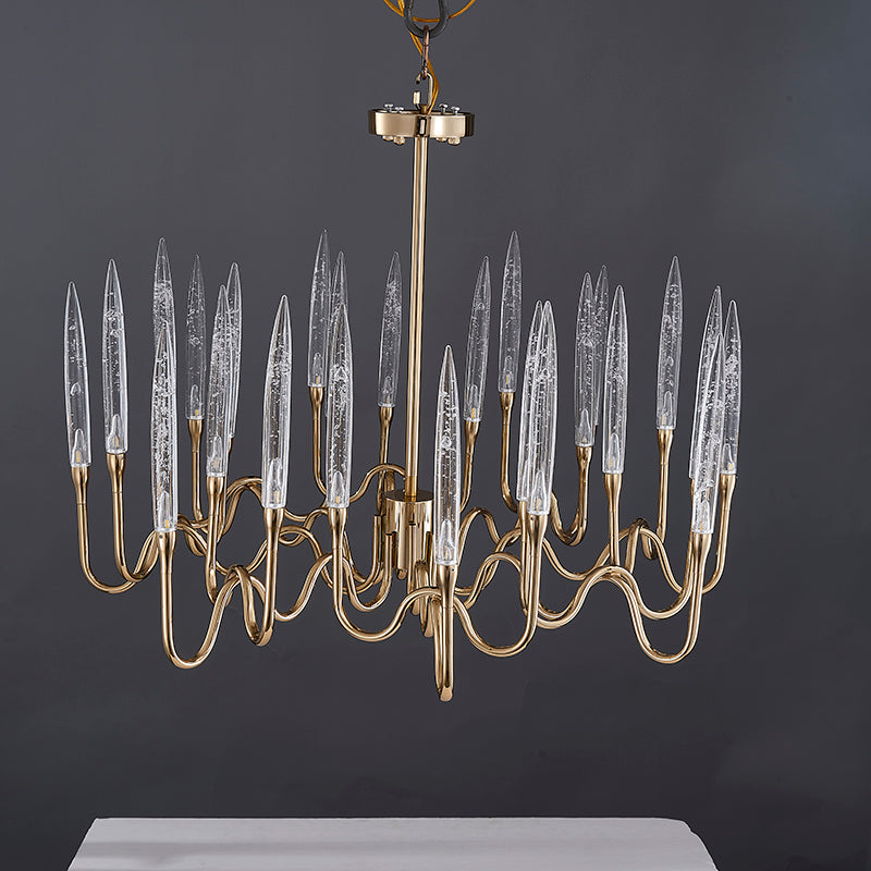 Modern Luxury Brass Glass  chandelier