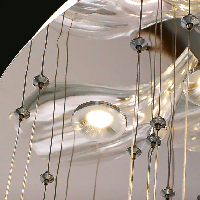 Light Luxury Art Design Petal-like Glass Chandeliers