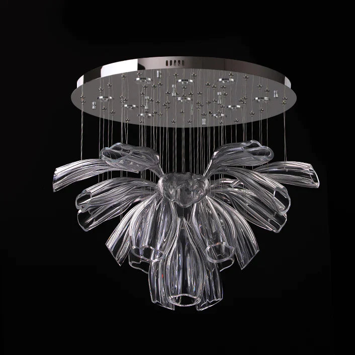 Light Luxury Art Design Petal-like Glass Chandeliers