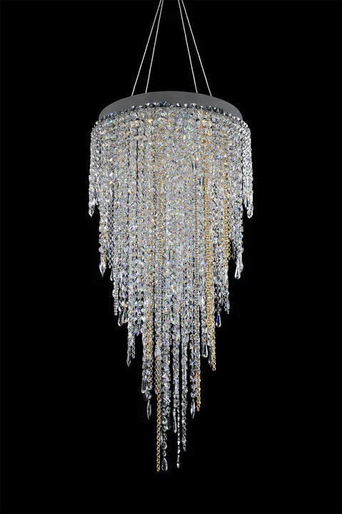 Modern Light Luxury Crystal Tassel Chandelier for Staircase/Living Room