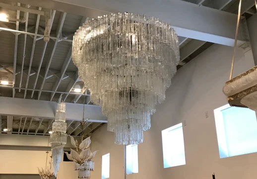 Modern Art Design 3/4/5/7-Tier Hand-blown Glass Tiered Chandelier