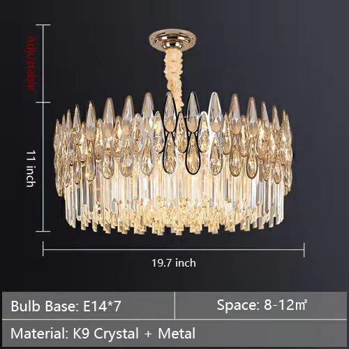 2024 New Arrival Crystal Chandelier Modern Living Room Ceiling Light