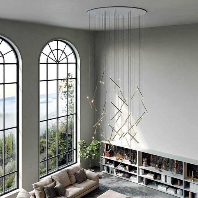 Modern Italian Creative Art Sticks Ceiling Chandelier for Living Room/Staircase/Hotel Lobby