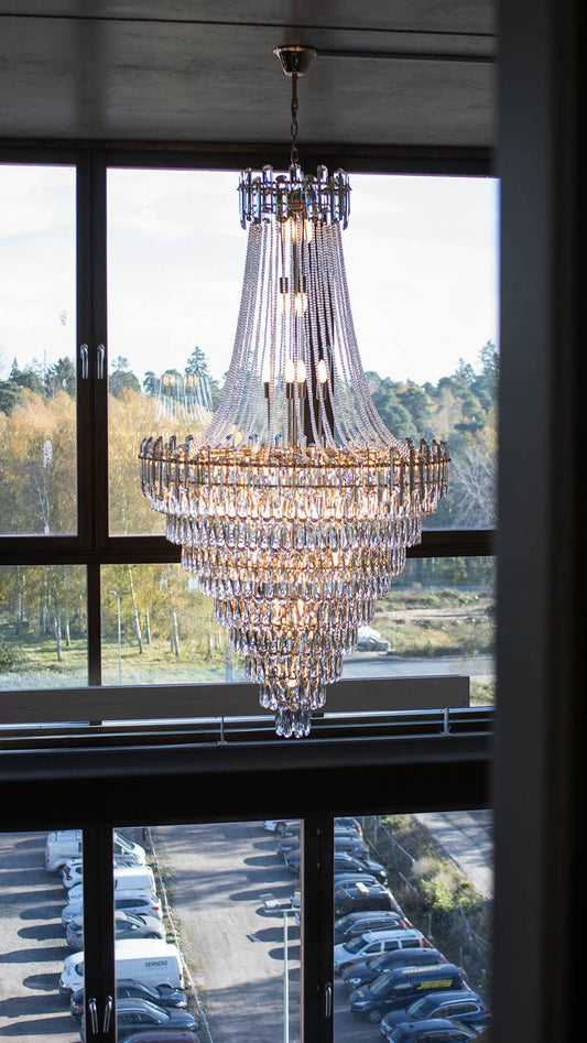 Luxury Modern Multi-tiered Crystal Chandelier for Staircase/Foyer
