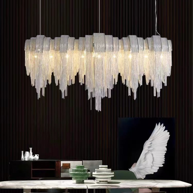 Classic Modern Tassel Chandelier For Dining Room