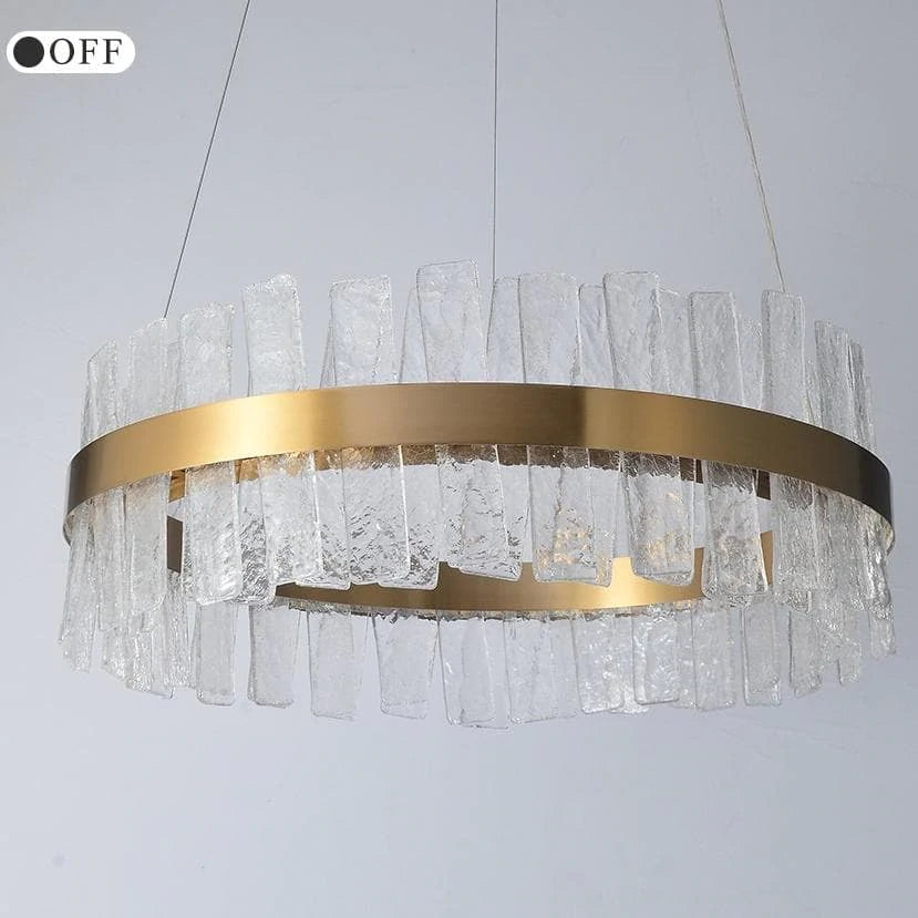 Sylvia Round Crystal Chandelier, Modern Living Room Chandelier