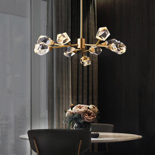 Masonry Faceted Crystal Prisms Chandelier for dinning room, living room