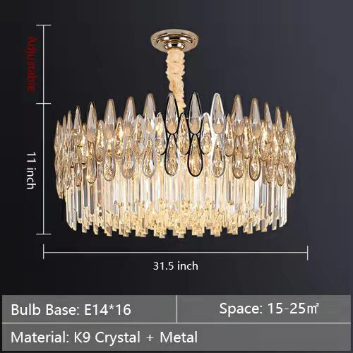 2024 New Arrival Crystal Chandelier Modern Living Room Ceiling Light