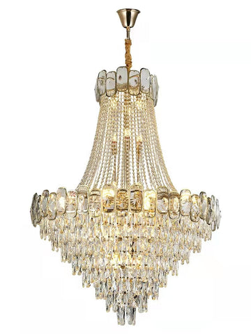 Foyer Staircase Chandelier Luxury K9 Crystal Ceiling Light For Living ...