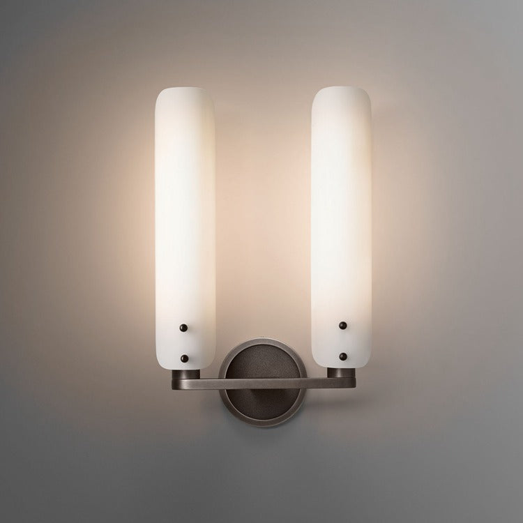 Alen Double White Glass Wall Sconce , Wall Lamps for Bedroom