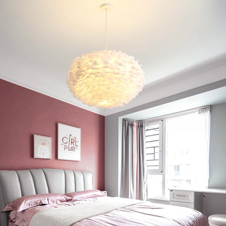 2024 Favorite Of Designers  Feather Chandeliers Light For Bedroom Kitchen And Living