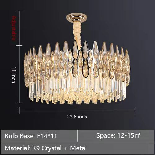 2024 New Arrival Crystal Chandelier Modern Living Room Ceiling Light