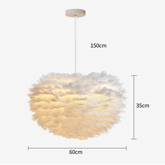 2024 Favorite Of Designers  Feather Chandeliers Light For Bedroom Kitchen And Living