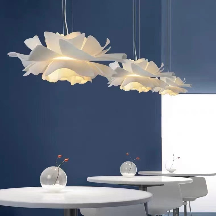 2024 New Arrival  Single White Flower Ceiling Light For Kitchen Dining Room Table