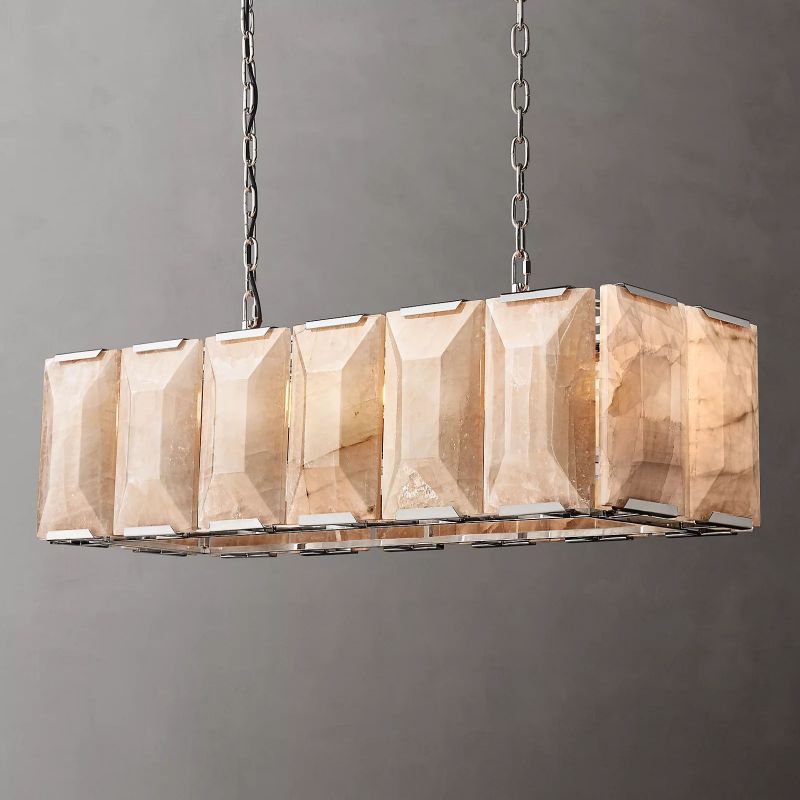 Harlow Calcite Rectangular Chandelier 42"