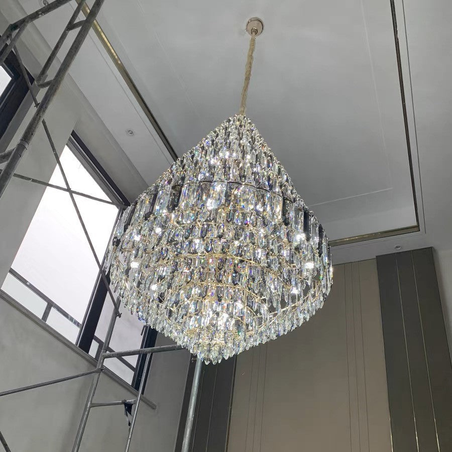 Staircase/Foyer Chandelier With High Clarity Crystals Luxury Ceiling Light