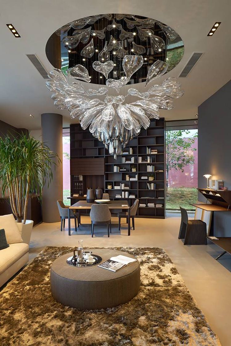 Light Luxury Art Design Petal-like Glass Chandeliers