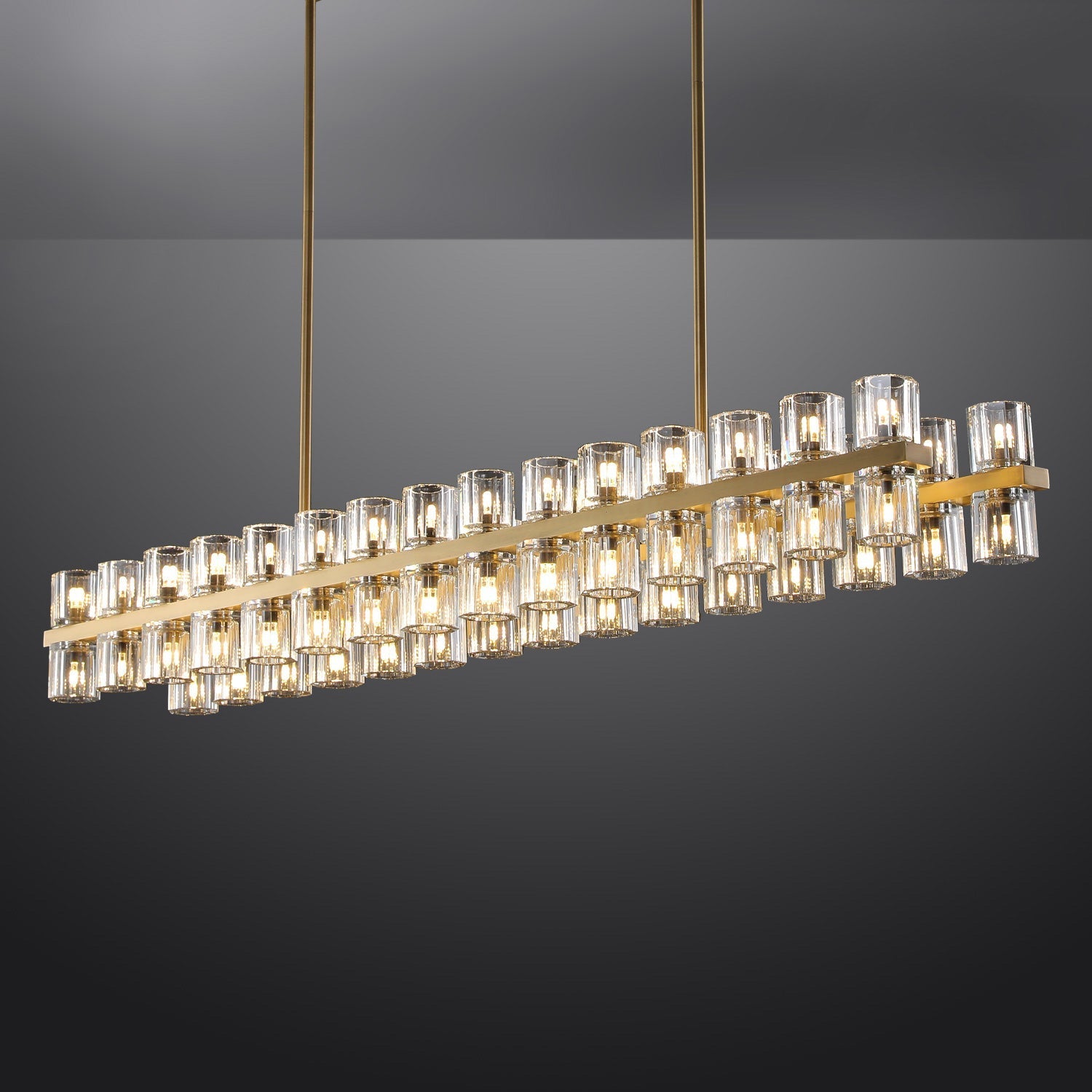 Arcachon Crystal Rectangular Chandelier 54" 72"