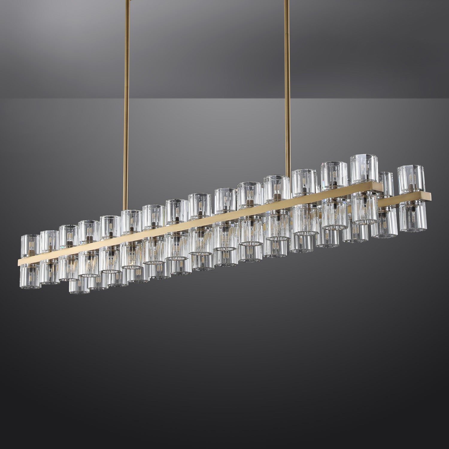 Arcachon Crystal Rectangular Chandelier 54" 72"