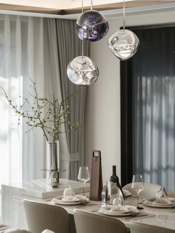 Modern Rock Glass Special Shape Pendant Lighting