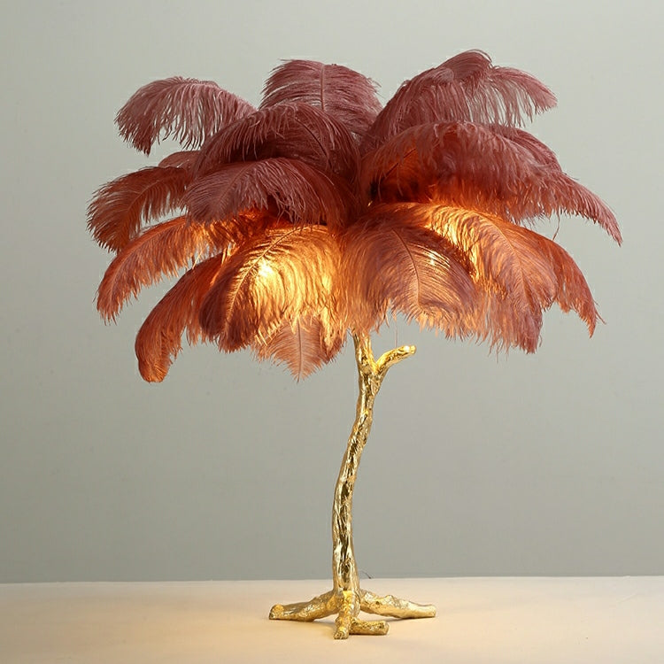 Modern Designer Ostrich Feather Table Lamp H31.5"