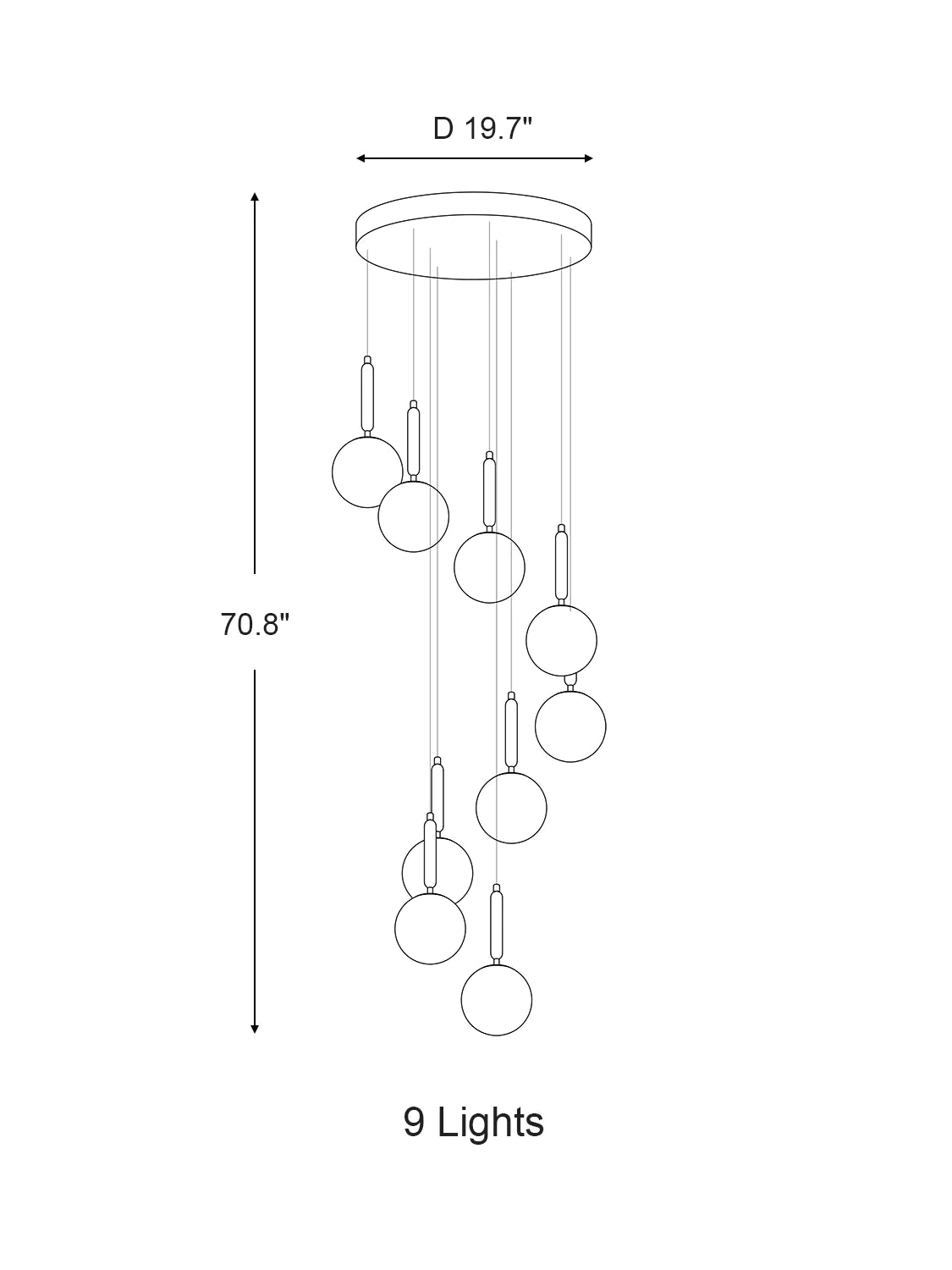 Extra Large Nordic Minimalist Long Pendant Light for Spiral Staircase/High-ceiling Room