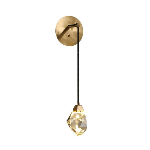Rameau Modern Faceted Crystal Wall Sconce