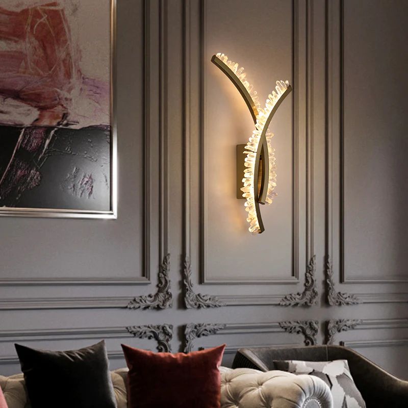 Rock Crystal Bracket Wall Sconce - valleylamps