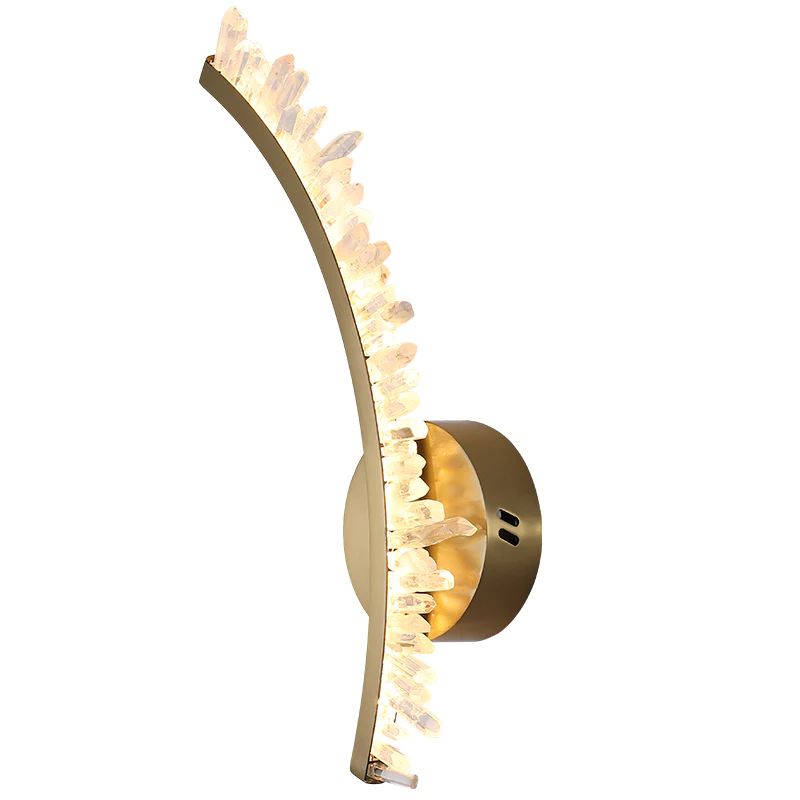 Rock Crystal Bracket Wall Sconce - valleylamps