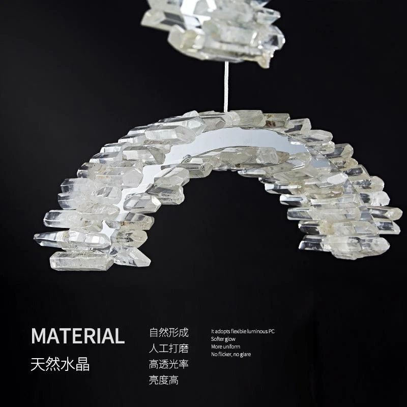 Rock Crystal Crescent Chandelier - valleylamps