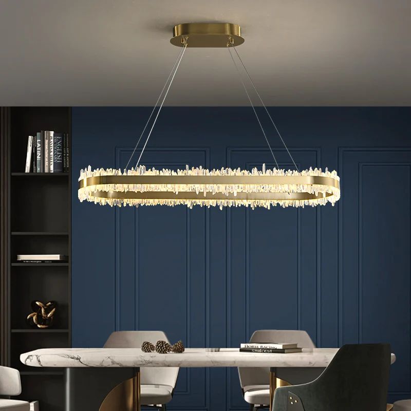 Rock Crystal Oval Chandelier - valleylamps