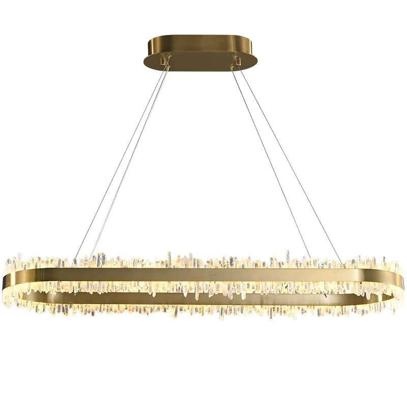 Rock Crystal Oval Chandelier - valleylamps