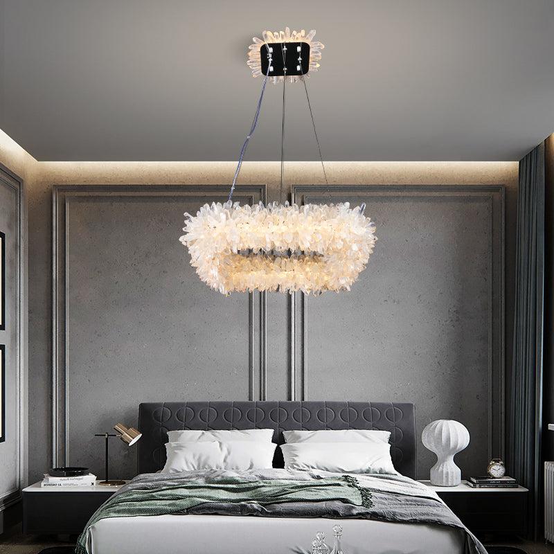 Rock Crystal Square Modern Chandelier - valleylamps