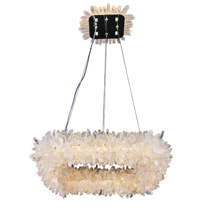 Rock Crystal Square Modern Chandelier - valleylamps